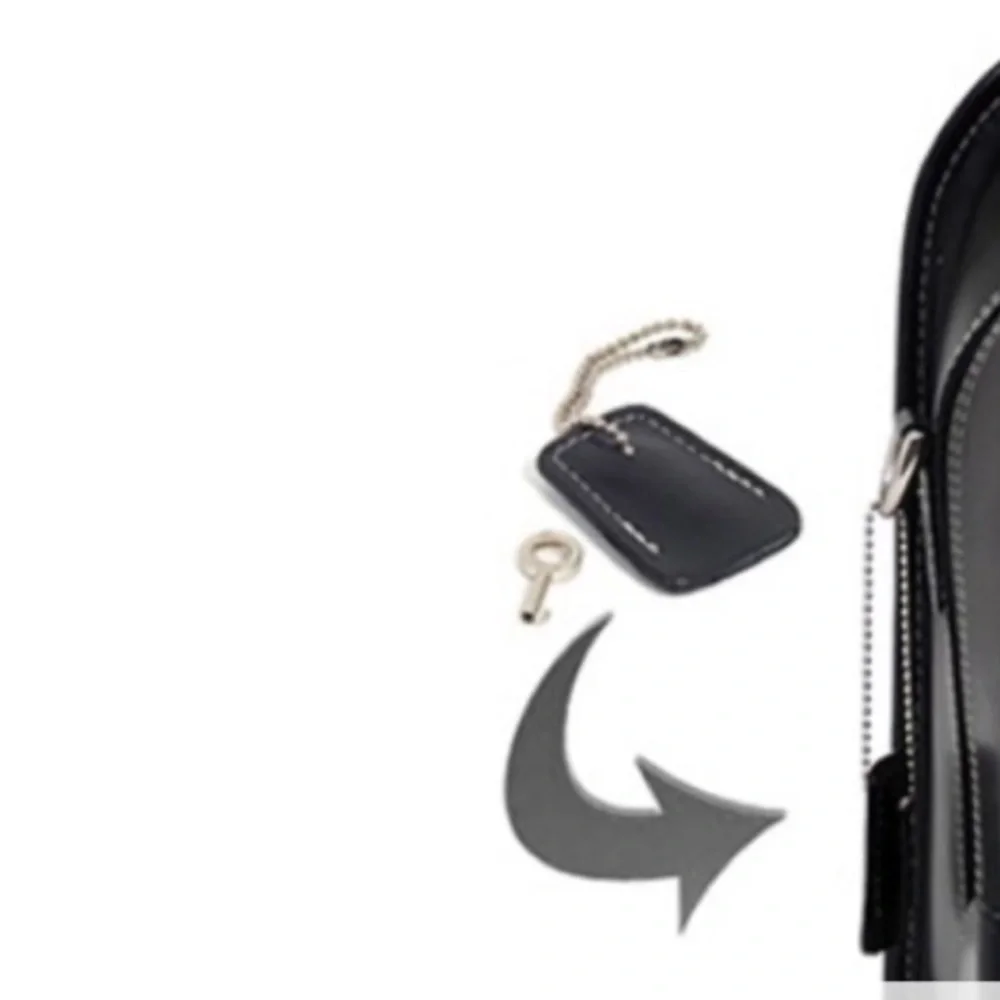 Siamod Black Leather Medium Briefcase